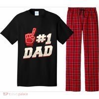Athletic # 1 Dad Number 1 Father Dad FatherS Day Gift Pajama Set thumb 0