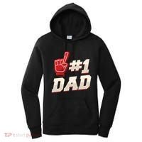 Athletic # 1 Dad Number 1 Father Dad FatherS Day Gift Women's Hoodie thumb 0
