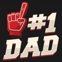 Athletic # 1 Dad Number 1 Father Dad FatherS Day Gift Women's Hoodie thumb 2