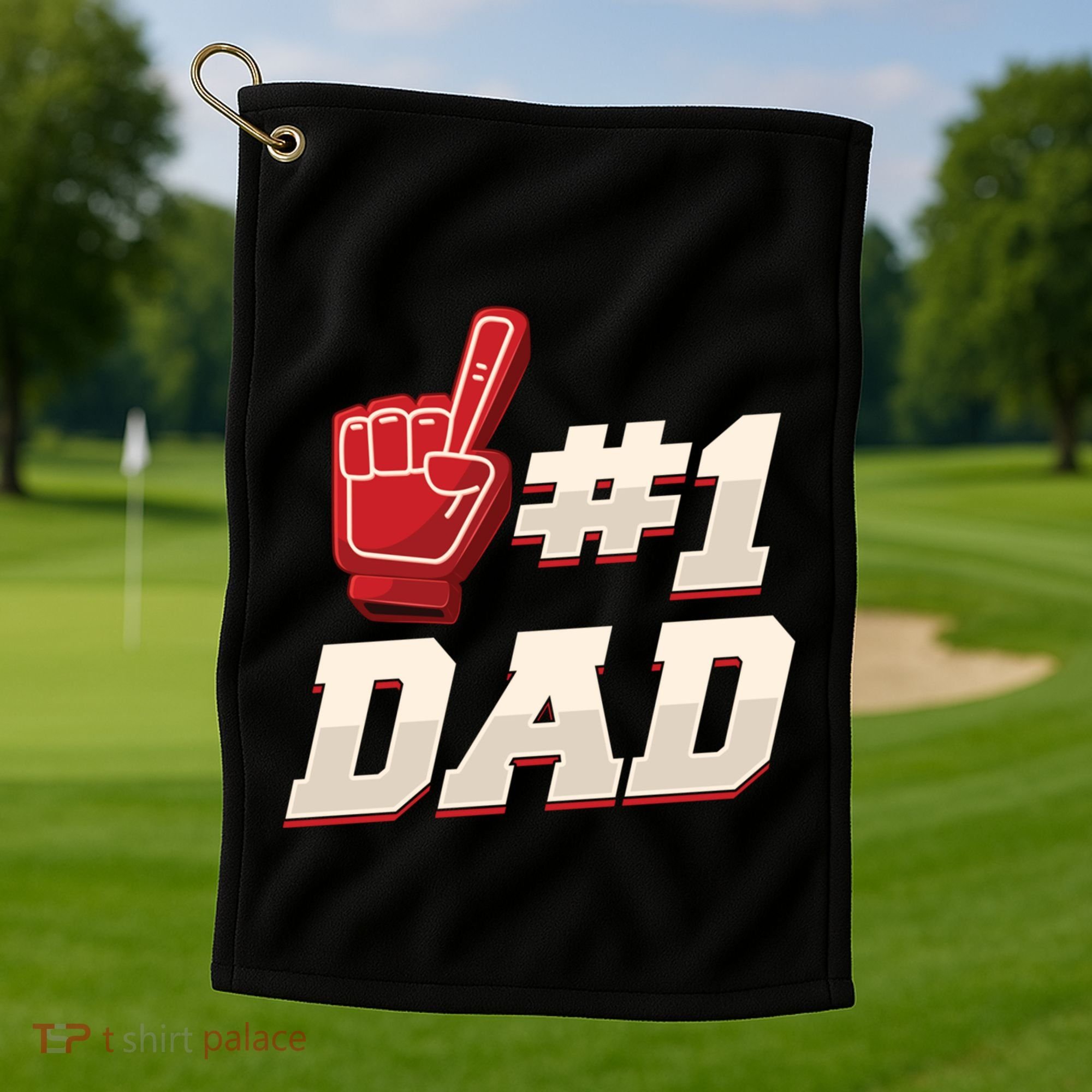 Athletic # 1 Dad Number 1 Father Dad FatherS Day Gift Golf Towel