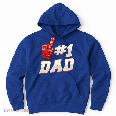 Athletic # 1 Dad Number 1 Father Dad FatherS Day Gift Hoodie