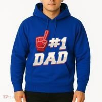 Athletic # 1 Dad Number 1 Father Dad FatherS Day Gift Hoodie thumb 2
