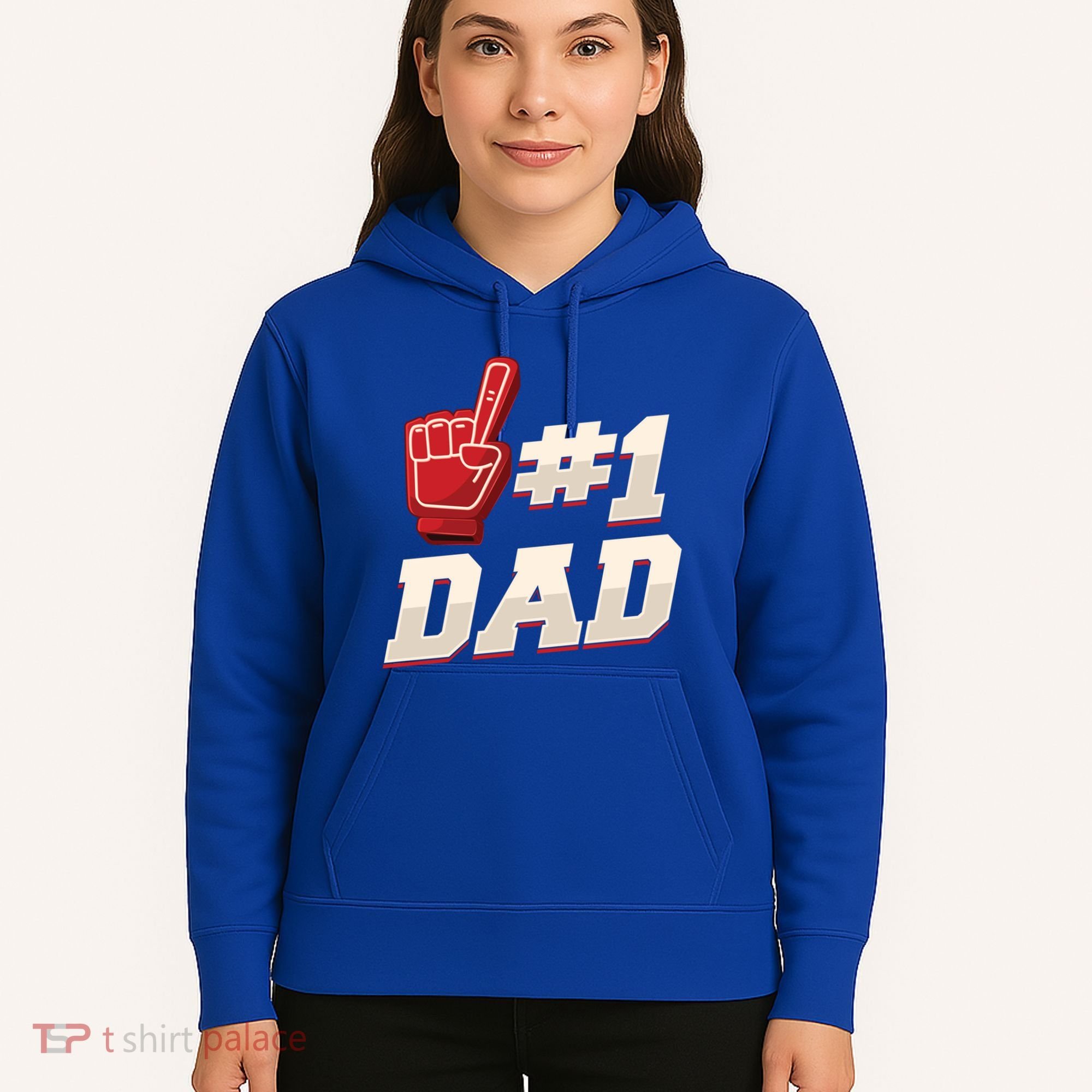 Athletic # 1 Dad Number 1 Father Dad FatherS Day Gift Hoodie