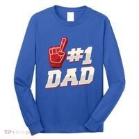 Athletic # 1 Dad Number 1 Father Dad FatherS Day Gift Long Sleeve Shirt thumb 0
