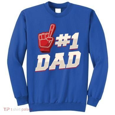 Athletic # 1 Dad Number 1 Father Dad FatherS Day Gift Sweatshirt