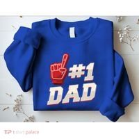 Athletic # 1 Dad Number 1 Father Dad FatherS Day Gift Sweatshirt thumb 2