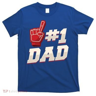 Athletic # 1 Dad Number 1 Father Dad FatherS Day Gift T-Shirt