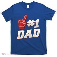 Athletic # 1 Dad Number 1 Father Dad FatherS Day Gift T-Shirt thumb 0
