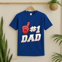 Athletic # 1 Dad Number 1 Father Dad FatherS Day Gift T-Shirt thumb 2
