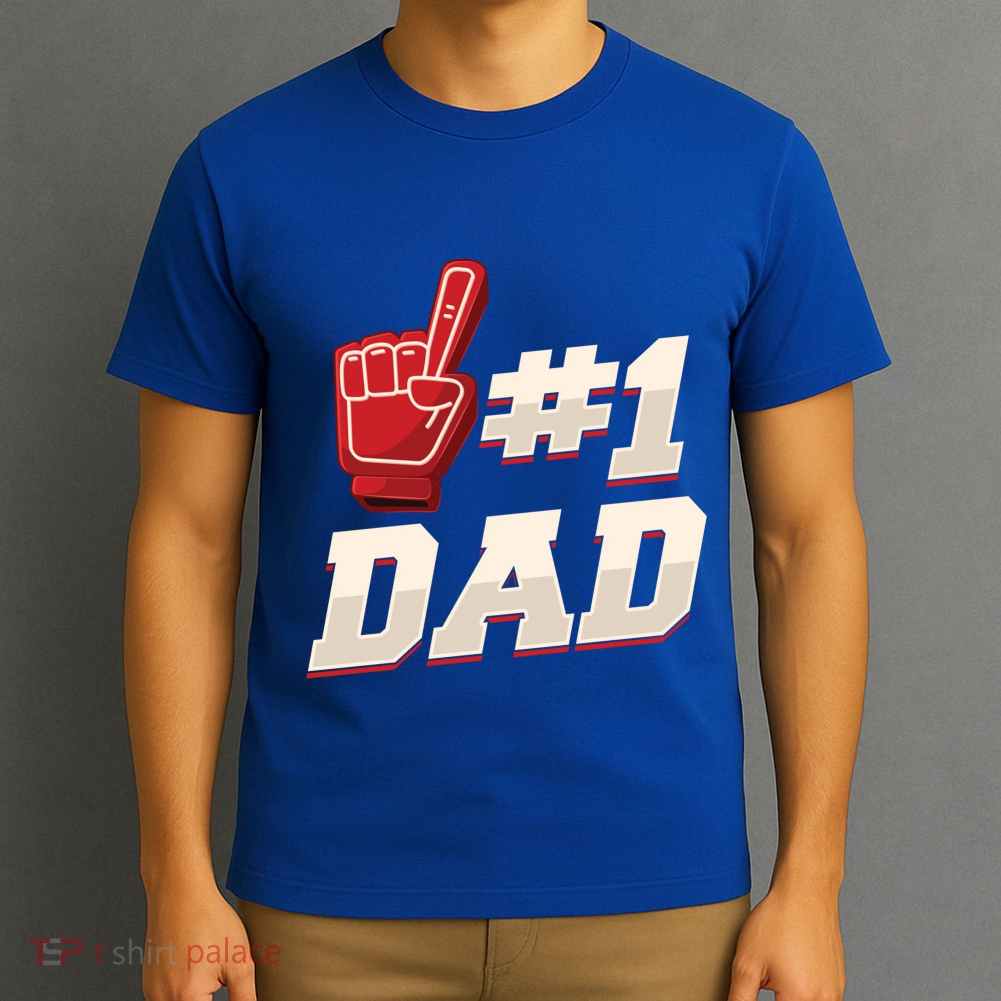 Athletic # 1 Dad Number 1 Father Dad FatherS Day Gift T-Shirt