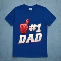 Athletic # 1 Dad Number 1 Father Dad FatherS Day Gift T-Shirt thumb 5