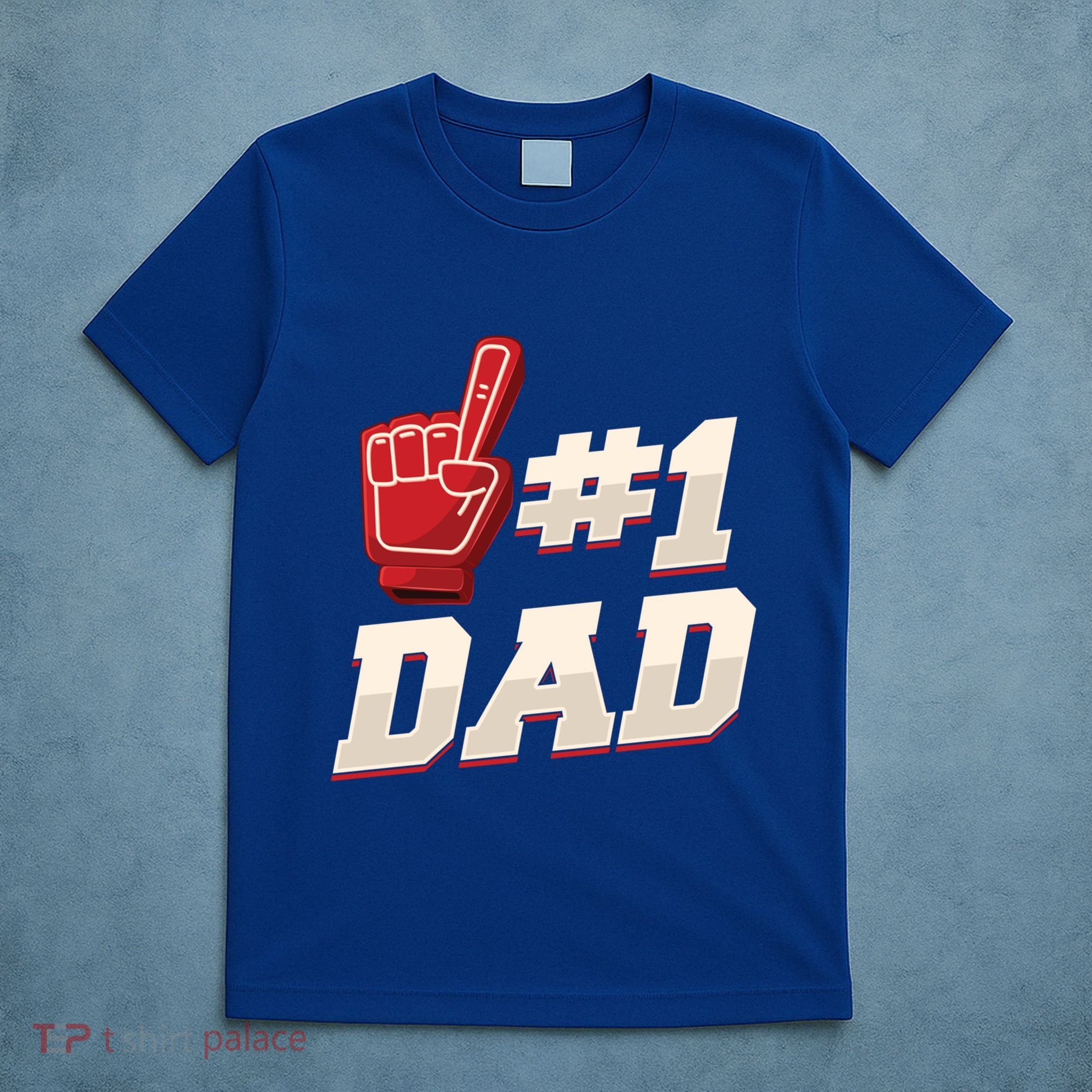 Athletic # 1 Dad Number 1 Father Dad FatherS Day Gift T-Shirt