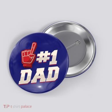 Athletic # 1 Dad Number 1 Father Dad FatherS Day Gift Button