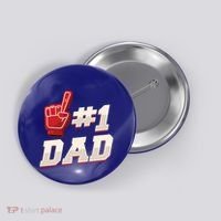 Athletic # 1 Dad Number 1 Father Dad FatherS Day Gift Button thumb 0