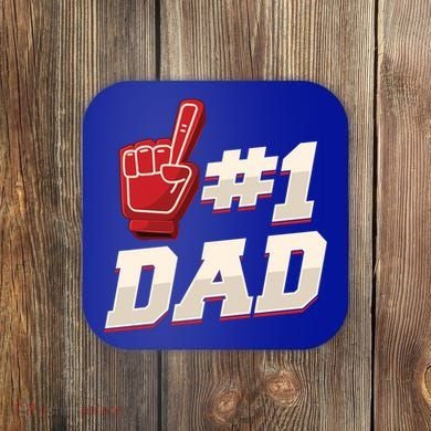 Athletic # 1 Dad Number 1 Father Dad FatherS Day Gift Coaster