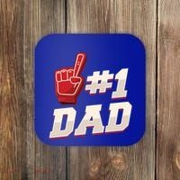 Athletic # 1 Dad Number 1 Father Dad FatherS Day Gift Coaster thumb 0