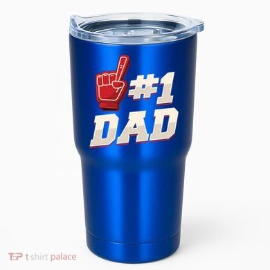 Athletic # 1 Dad Number 1 Father Dad FatherS Day Gift Tumbler
