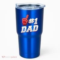 Athletic # 1 Dad Number 1 Father Dad FatherS Day Gift Tumbler thumb 0