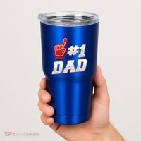 Athletic # 1 Dad Number 1 Father Dad FatherS Day Gift Tumbler thumb 2
