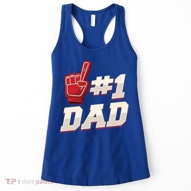 Athletic # 1 Dad Number 1 Father Dad FatherS Day Gift Women's Tank Top