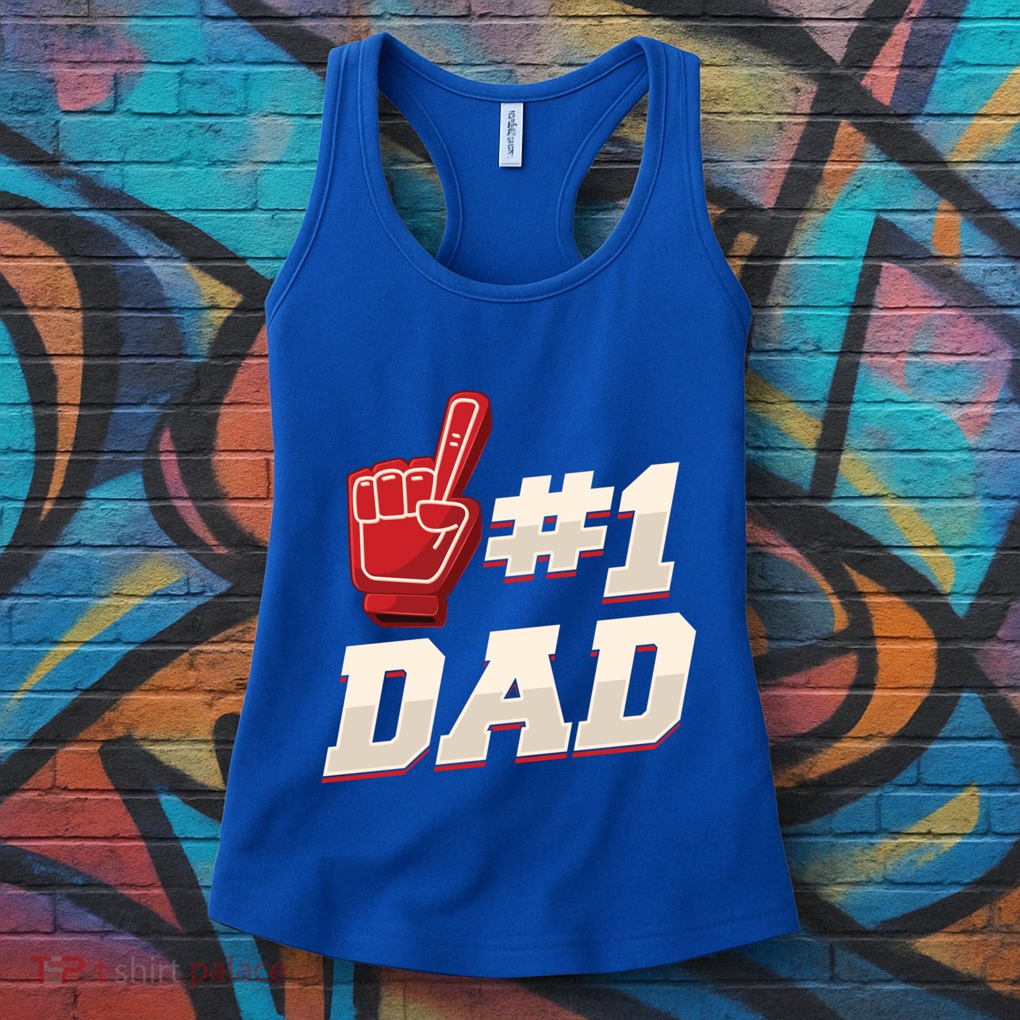 Athletic # 1 Dad Number 1 Father Dad FatherS Day Gift Women's Tank Top