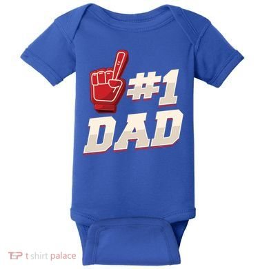 Athletic # 1 Dad Number 1 Father Dad FatherS Day Gift Baby Bodysuit