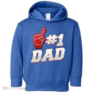 Athletic # 1 Dad Number 1 Father Dad FatherS Day Gift Toddler Hoodie