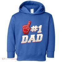 Athletic # 1 Dad Number 1 Father Dad FatherS Day Gift Toddler Hoodie thumb 0