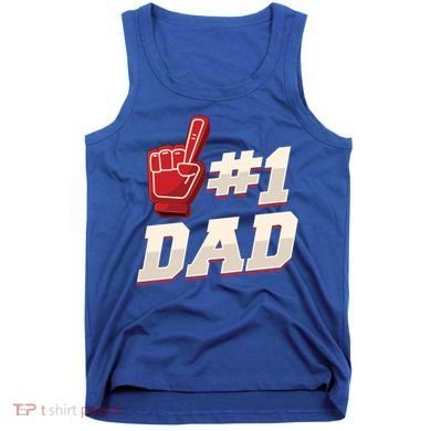 Athletic # 1 Dad Number 1 Father Dad FatherS Day Gift Tank Top