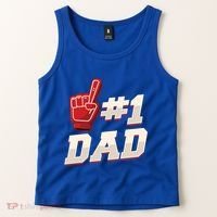 Athletic # 1 Dad Number 1 Father Dad FatherS Day Gift Tank Top thumb 2