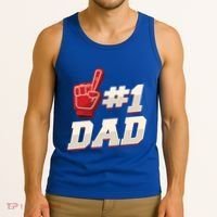 Athletic # 1 Dad Number 1 Father Dad FatherS Day Gift Tank Top thumb 3