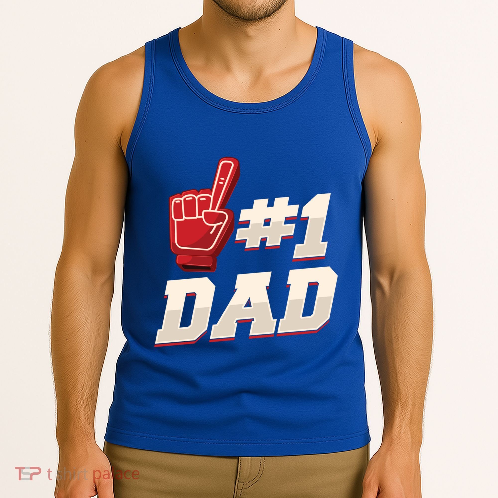 Athletic # 1 Dad Number 1 Father Dad FatherS Day Gift Tank Top