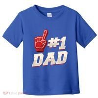 Athletic # 1 Dad Number 1 Father Dad FatherS Day Gift Toddler T-Shirt thumb 0