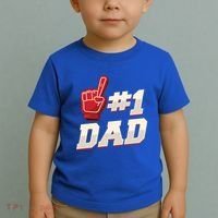 Athletic # 1 Dad Number 1 Father Dad FatherS Day Gift Toddler T-Shirt thumb 2