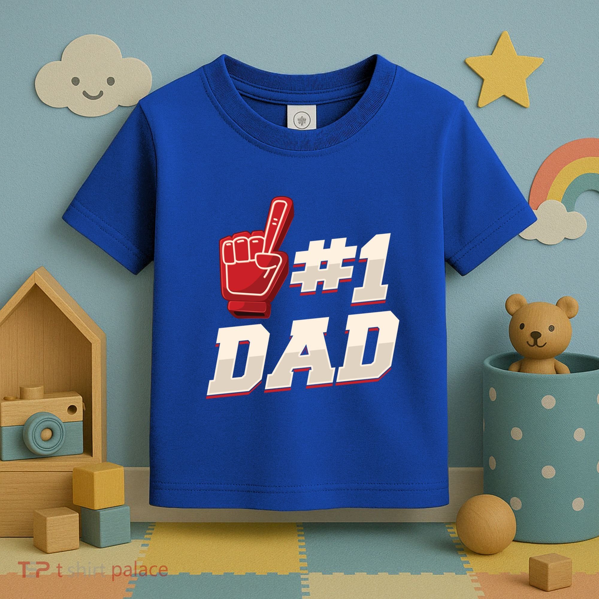 Athletic # 1 Dad Number 1 Father Dad FatherS Day Gift Toddler T-Shirt