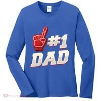 Athletic # 1 Dad Number 1 Father Dad FatherS Day Gift Women's Long Sleeve Shirt thumb 0