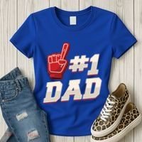 Athletic # 1 Dad Number 1 Father Dad FatherS Day Gift Women's T-Shirt thumb 3