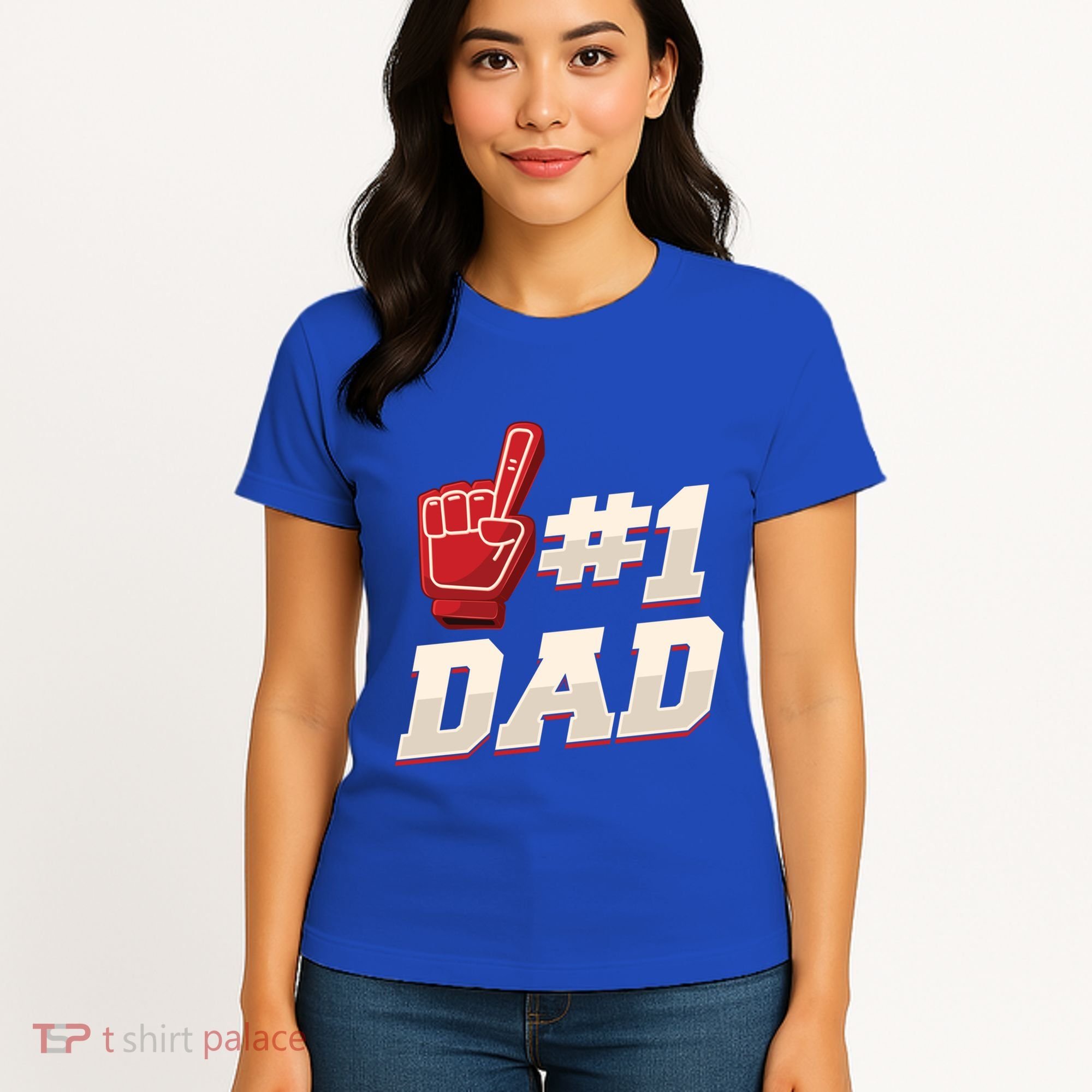 Athletic # 1 Dad Number 1 Father Dad FatherS Day Gift Women's T-Shirt