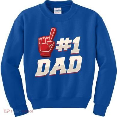 Athletic # 1 Dad Number 1 Father Dad FatherS Day Gift Kids Sweatshirt