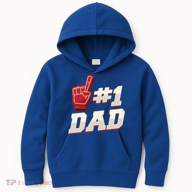 Athletic # 1 Dad Number 1 Father Dad FatherS Day Gift Kids Hoodie