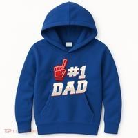 Athletic # 1 Dad Number 1 Father Dad FatherS Day Gift Kids Hoodie thumb 0
