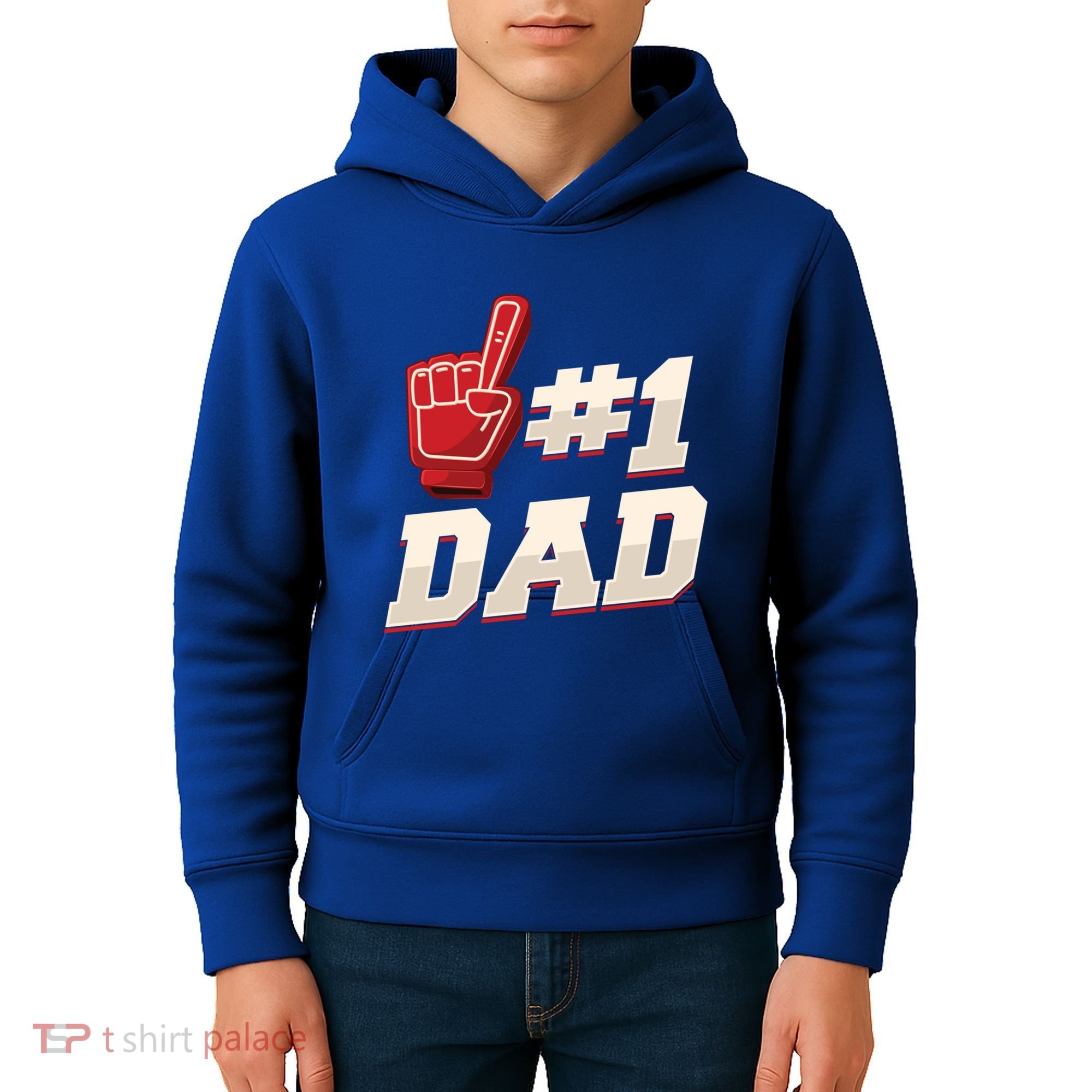Athletic # 1 Dad Number 1 Father Dad FatherS Day Gift Kids Hoodie