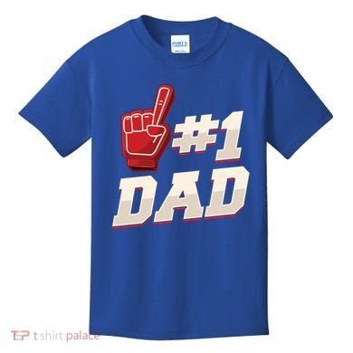 Athletic # 1 Dad Number 1 Father Dad FatherS Day Gift Kids T-Shirt
