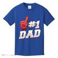 Athletic # 1 Dad Number 1 Father Dad FatherS Day Gift Kids T-Shirt thumb 0