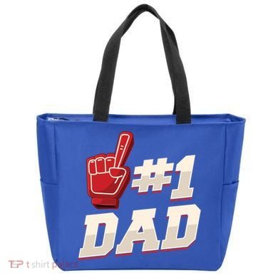 Athletic # 1 Dad Number 1 Father Dad FatherS Day Gift Tote Bag