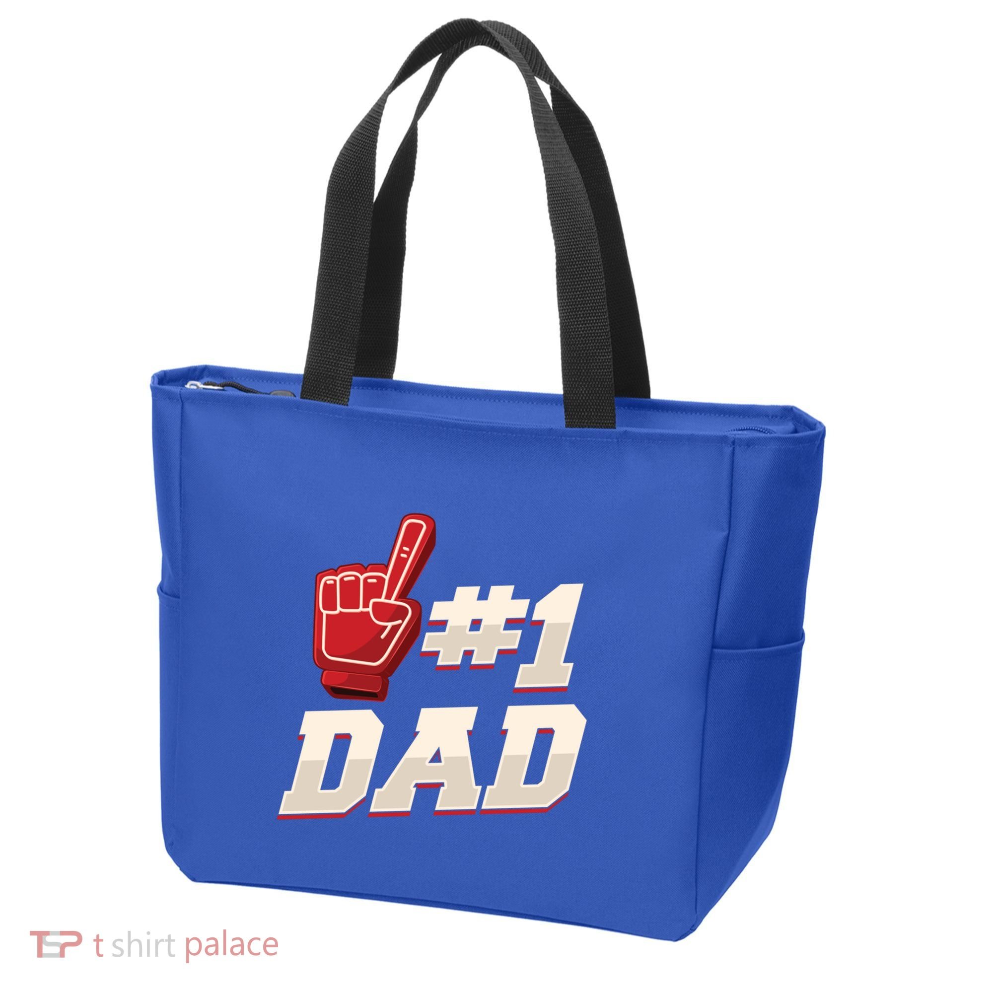 Athletic # 1 Dad Number 1 Father Dad FatherS Day Gift Tote Bag