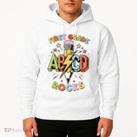 Abcd 1st Grade Rocks Pencil Lightning Teachers Rock Boy Hoodie thumb 2