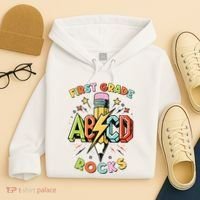 Abcd 1st Grade Rocks Pencil Lightning Teachers Rock Boy Hoodie thumb 4
