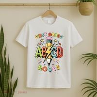 Abcd 1st Grade Rocks Pencil Lightning Teachers Rock Boy T-Shirt thumb 2