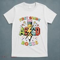 Abcd 1st Grade Rocks Pencil Lightning Teachers Rock Boy T-Shirt thumb 5